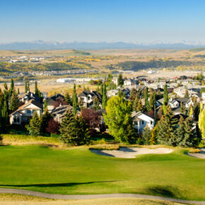 View of Cochrane from Glen Eagles